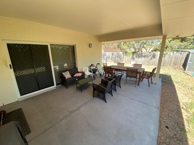 Large outdoor area with wheelchair access in Lifestyle Solutions four-bedroom Supported Independent Living (SIL) house in Silkstone, Qld