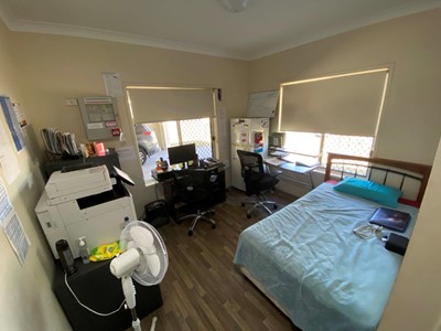 Extra bedroom and office for support staff in Lifestyle Solutions four-bedroom Supported Independent Living (SIL) house in Silkstone, Qld
