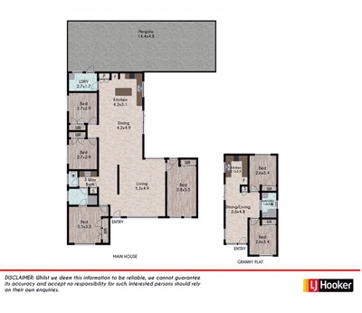 House floorplan in Lifestyle Solutions three-bedroom Supported Independent Living accommodation in Plumpton, Western Sydney.