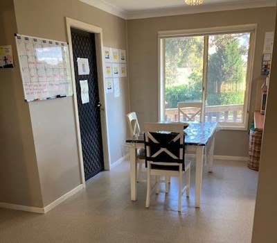 Dining area in Lifestyle Solutions two-bedroom Supported Independent Living accommodation in Warabrook, NSW