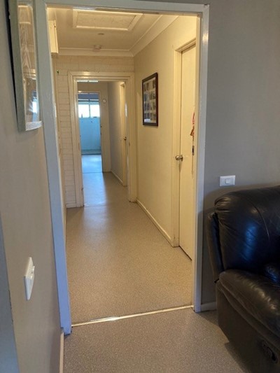 Hallway in Lifestyle Solutions two-bedroom Supported Independent Living accommodation in Warabrook, NSW