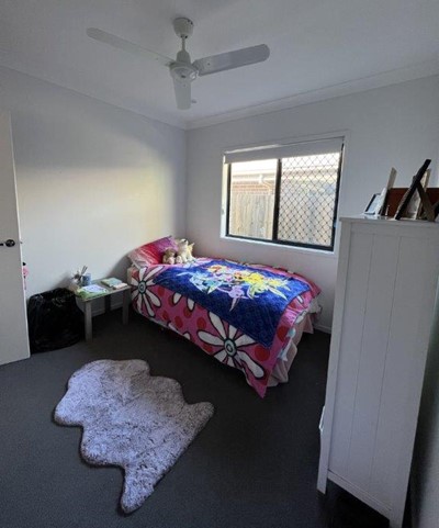 Occupied bedroom in in Lifestyle Solutions Supported Independent Living accommodation in Pallara, Qld